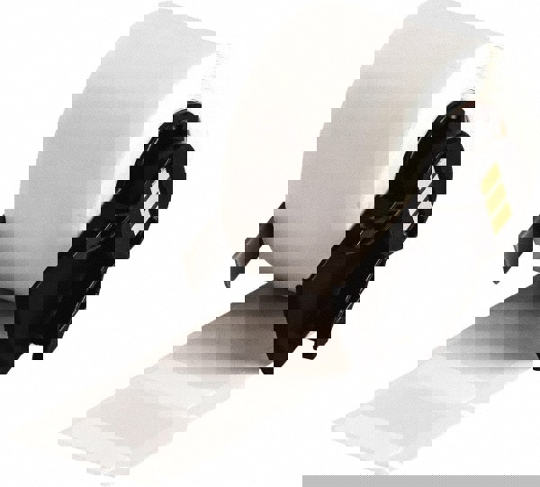 Label Maker Label: Clear & White, Vinyl, 250 per Roll, 1 Roll